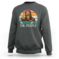 Bigfoot Lover Sweatshirt Funny Ew People Retro Sunset Design - Wonder Print Shop