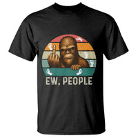 Bigfoot Lover T Shirt Funny Ew People Retro Sunset Design - Wonder Print Shop
