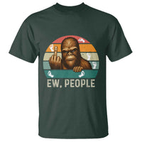 Bigfoot Lover T Shirt Funny Ew People Retro Sunset Design - Wonder Print Shop