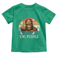 Bigfoot Lover Toddler T Shirt Funny Ew People Retro Sunset Design - Wonder Print Shop