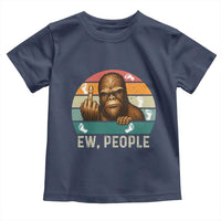 Bigfoot Lover Toddler T Shirt Funny Ew People Retro Sunset Design - Wonder Print Shop