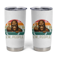 Bigfoot Lover Tumbler Cup Funny Ew People Retro Sunset Design