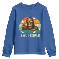 Bigfoot Lover Youth Sweatshirt Funny Ew People Retro Sunset Design - Wonder Print Shop