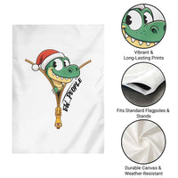 Funny Christmas Dinosaur Garden Flag Ew People Xmas Gift - Wonder Print Shop