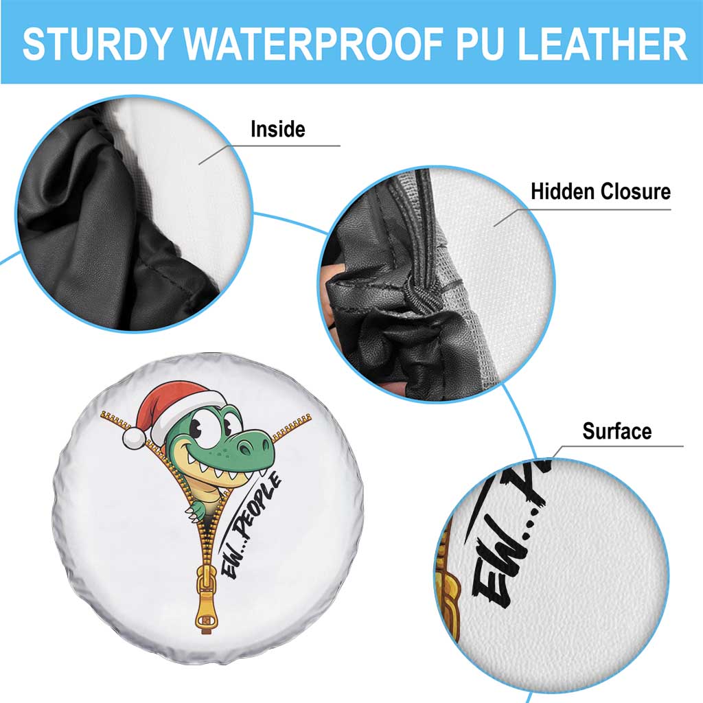 Funny Christmas Dinosaur Spare Tire Cover Ew People Xmas Gift - Wonder Print Shop