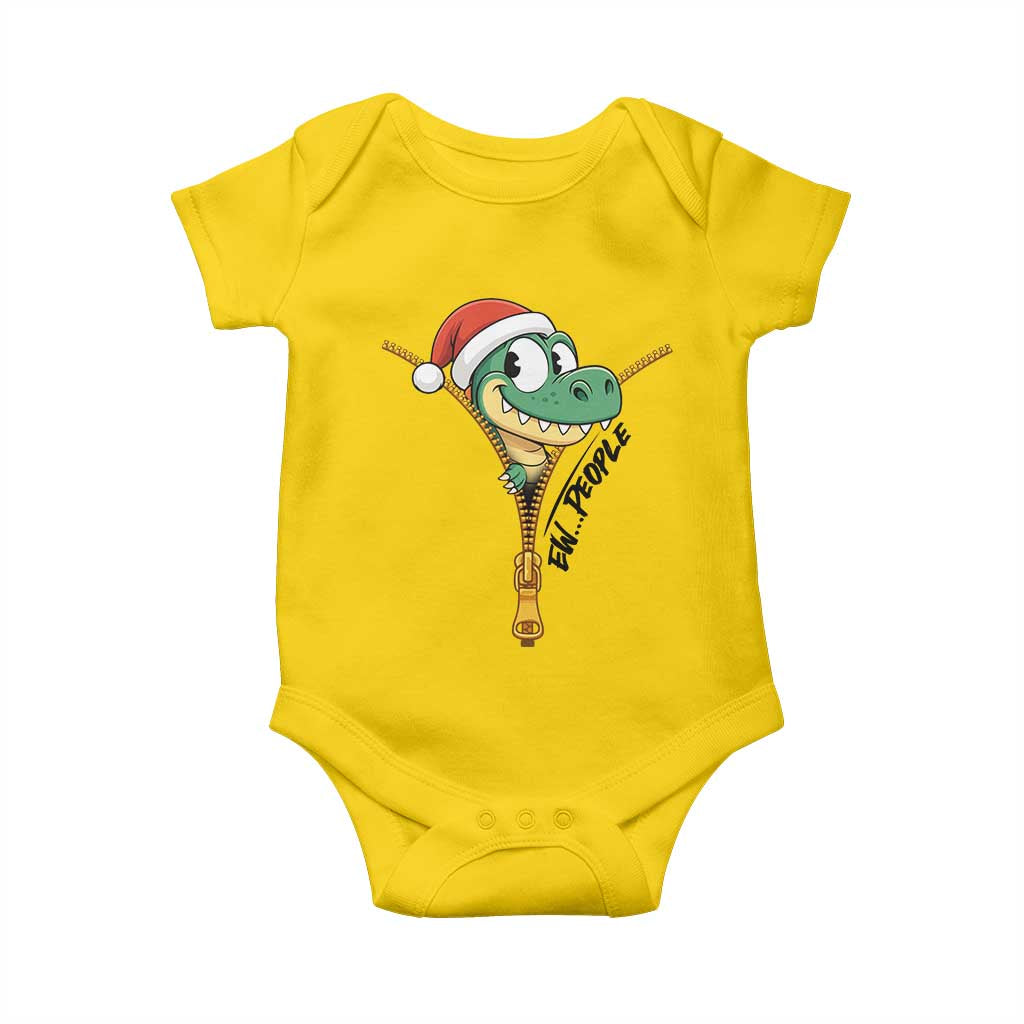 Funny Christmas Dinosaur Baby Onesie Ew People Xmas Gift - Wonder Print Shop