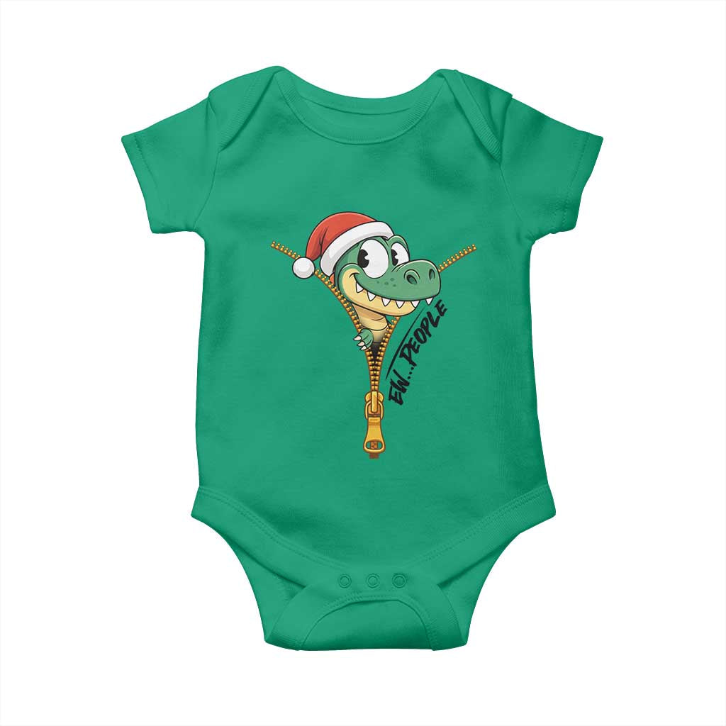 Funny Christmas Dinosaur Baby Onesie Ew People Xmas Gift - Wonder Print Shop