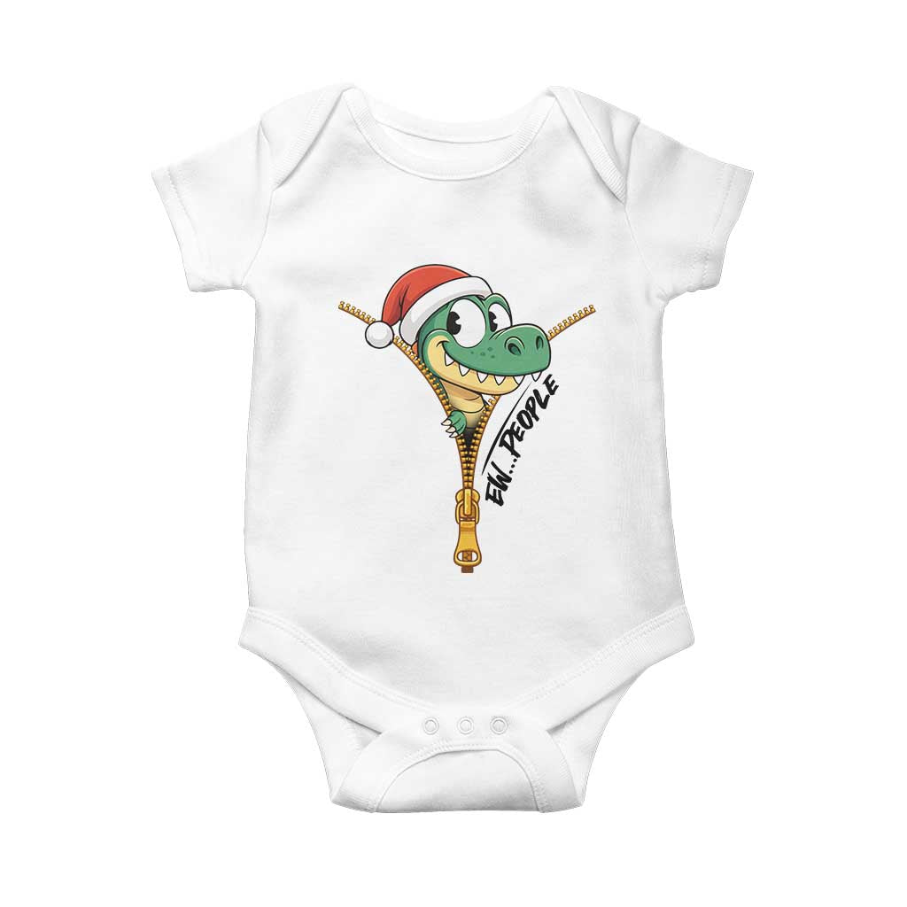 Funny Christmas Dinosaur Baby Onesie Ew People Xmas Gift - Wonder Print Shop