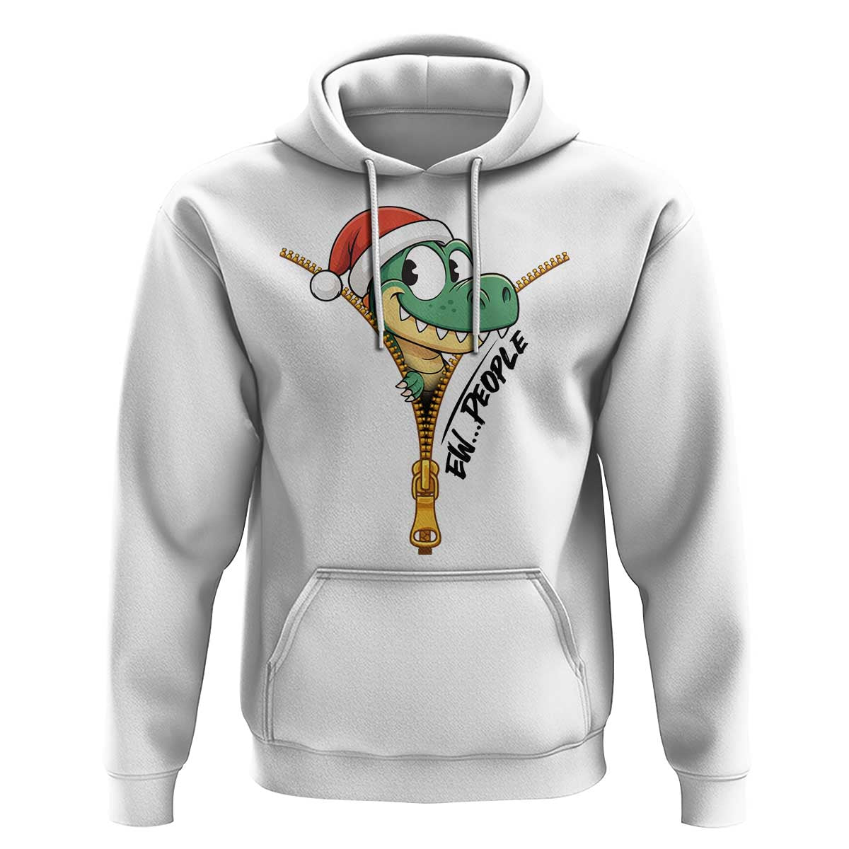 Funny Christmas Dinosaur Hoodie Ew People Xmas Gift - Wonder Print Shop