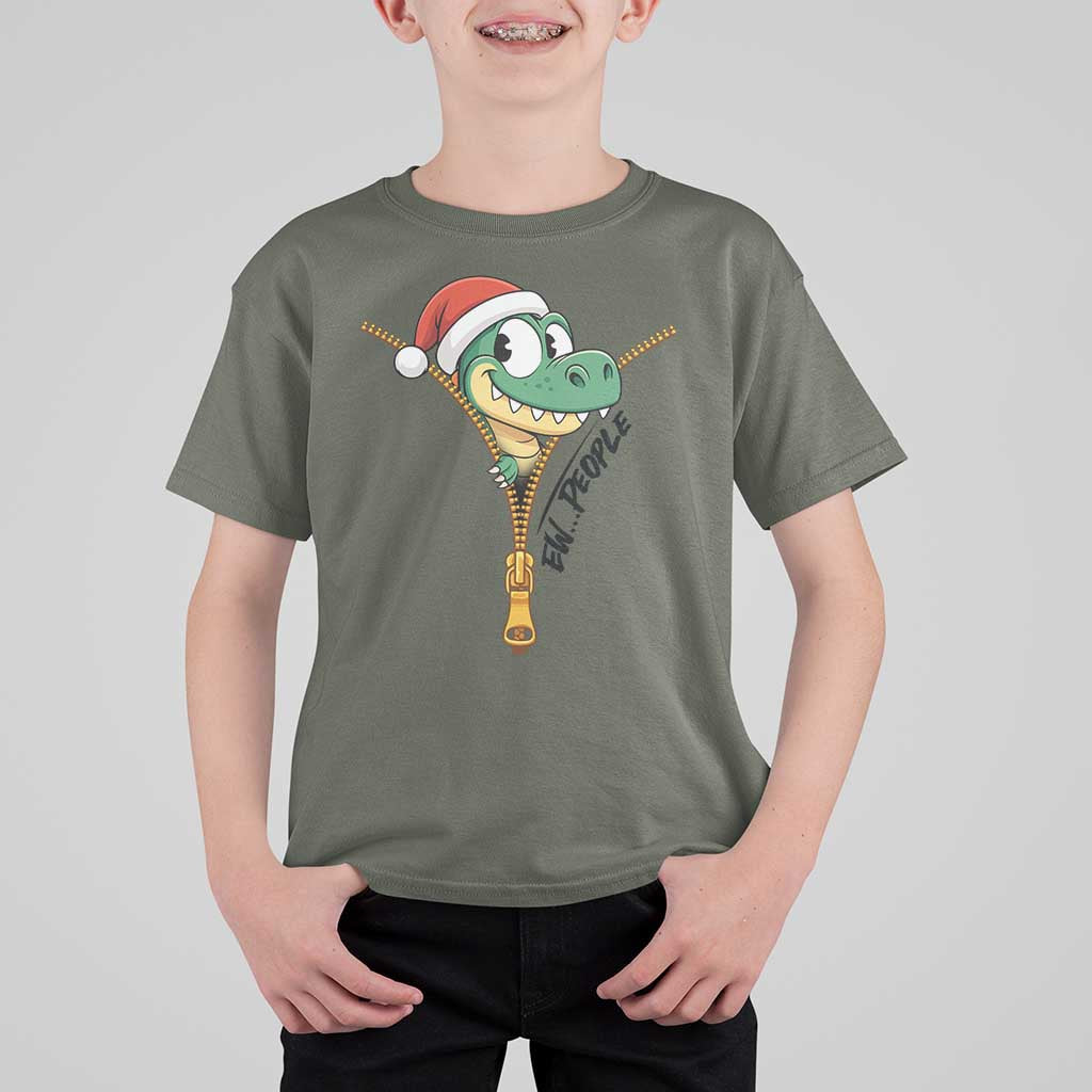 Funny Christmas Dinosaur T Shirt For Kid Ew People Xmas Gift - Wonder Print Shop