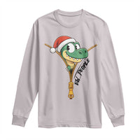 Funny Christmas Dinosaur Long Sleeve Shirt Ew People Xmas Gift - Wonder Print Shop