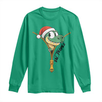 Funny Christmas Dinosaur Long Sleeve Shirt Ew People Xmas Gift - Wonder Print Shop