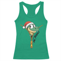 Funny Christmas Dinosaur Racerback Tank Top Ew People Xmas Gift - Wonder Print Shop