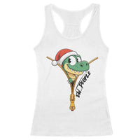 Funny Christmas Dinosaur Racerback Tank Top Ew People Xmas Gift - Wonder Print Shop