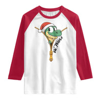 Funny Christmas Dinosaur Raglan Shirt Ew People Xmas Gift - Wonder Print Shop