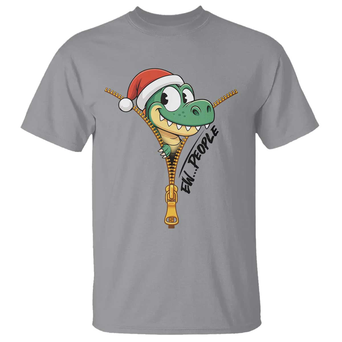 Funny Christmas Dinosaur T Shirt Ew People Xmas Gift - Wonder Print Shop