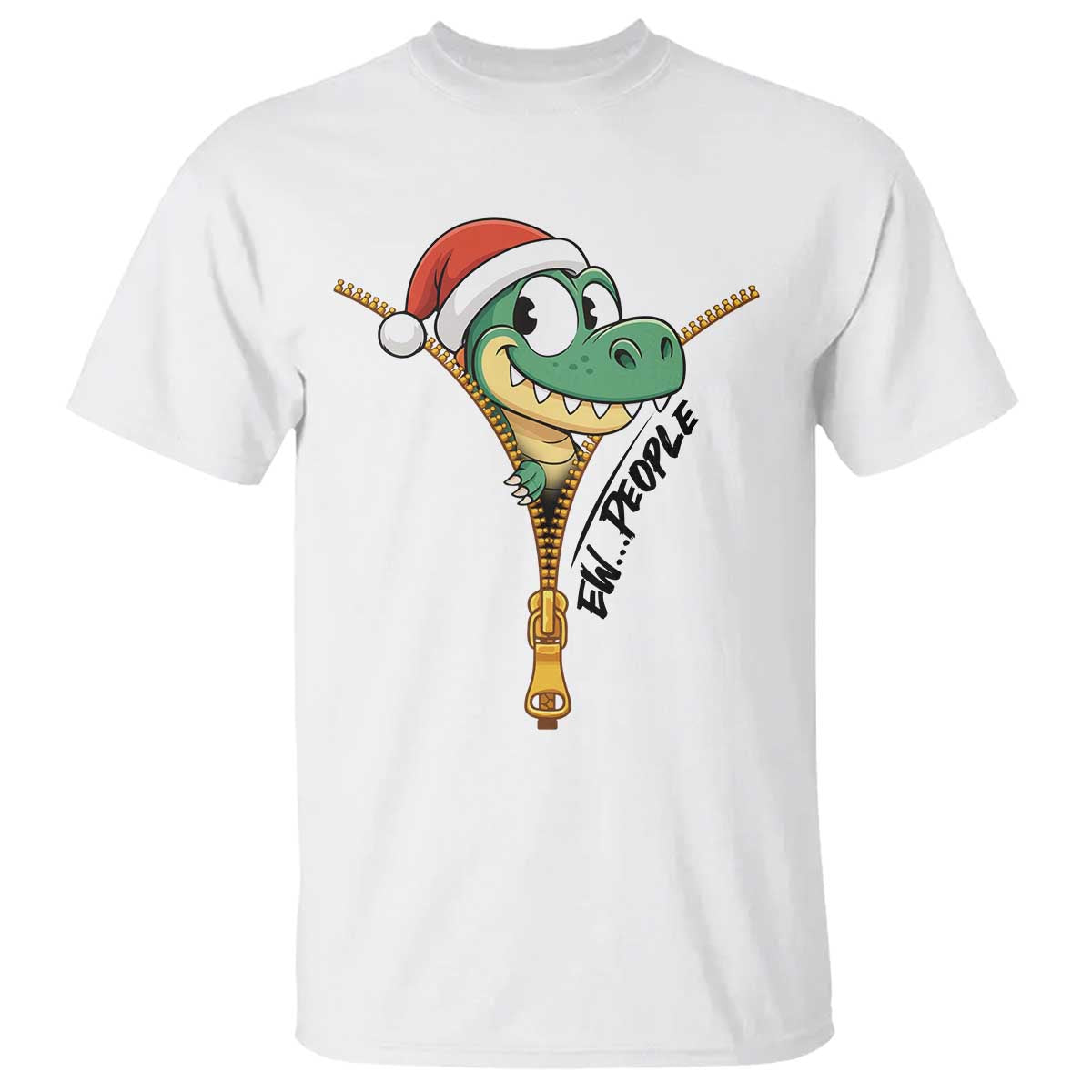 Funny Christmas Dinosaur T Shirt Ew People Xmas Gift - Wonder Print Shop