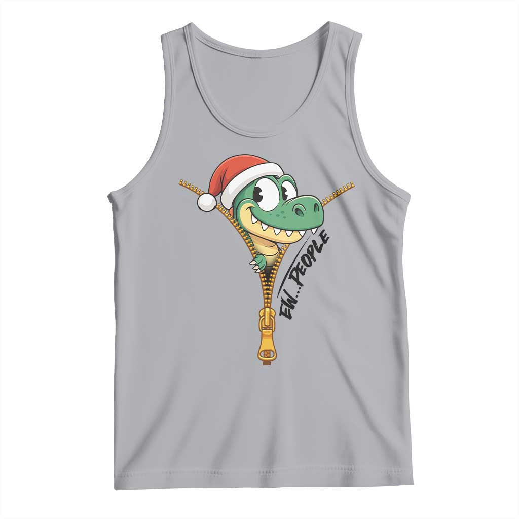 Funny Christmas Dinosaur Tank Top Ew People Xmas Gift - Wonder Print Shop