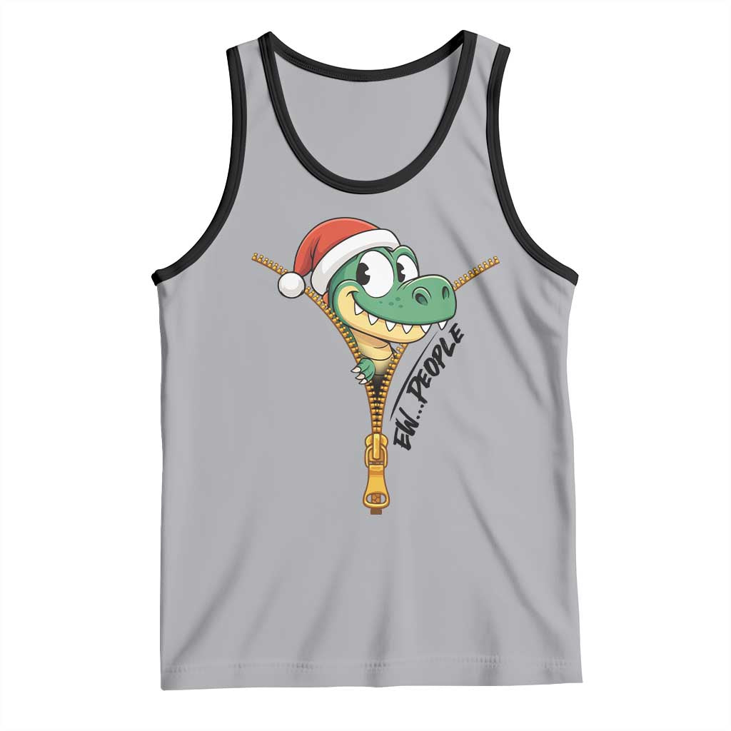 Funny Christmas Dinosaur Tank Top Ew People Xmas Gift - Wonder Print Shop