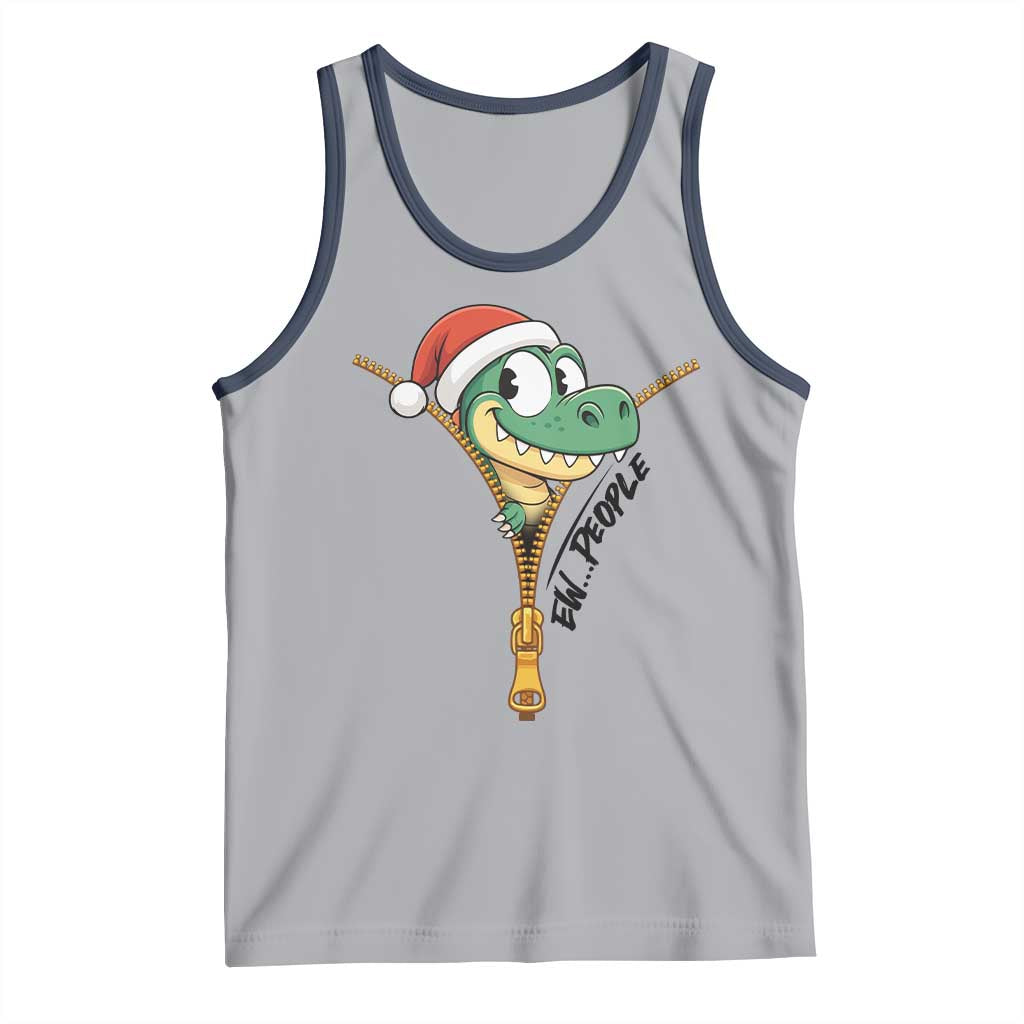 Funny Christmas Dinosaur Tank Top Ew People Xmas Gift - Wonder Print Shop