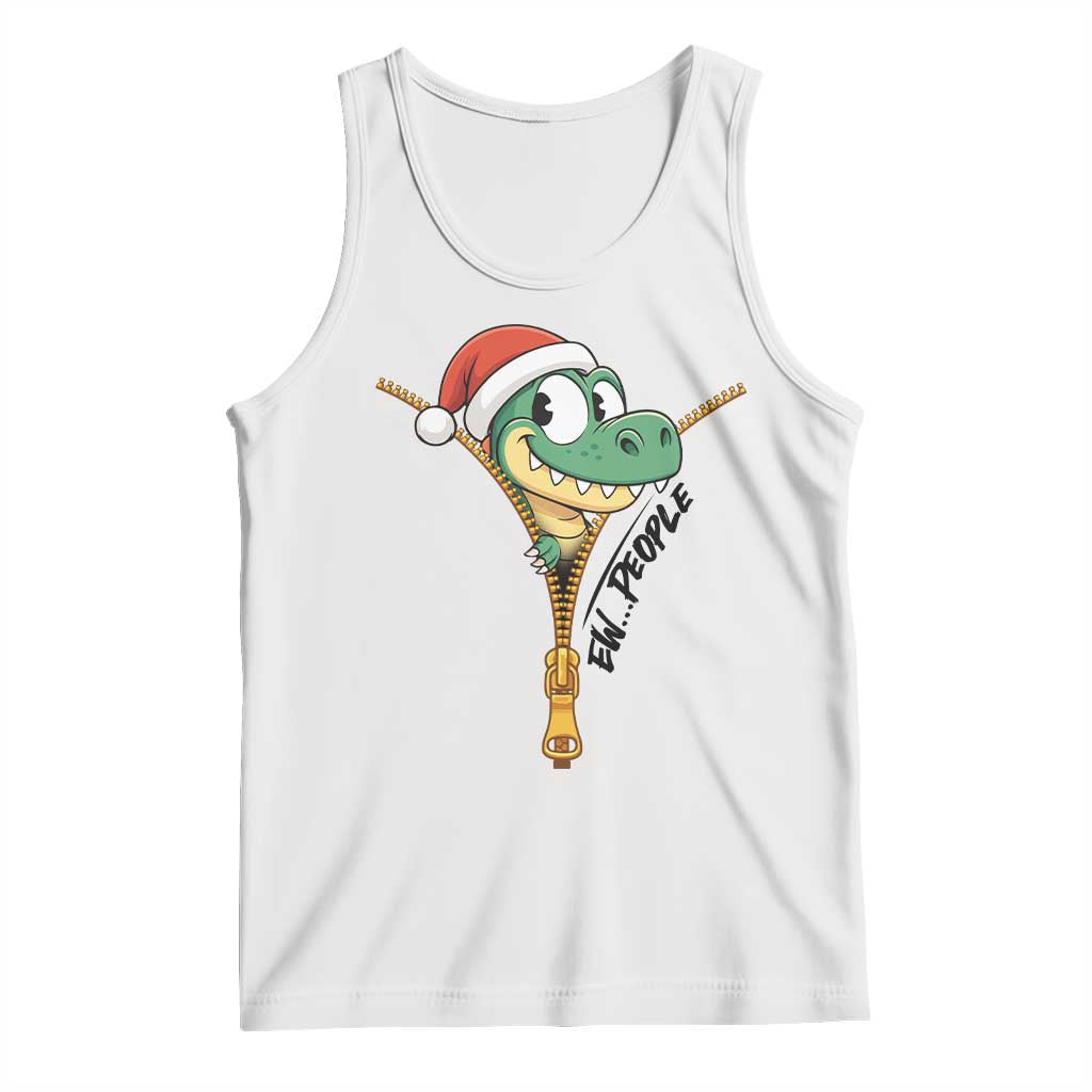 Funny Christmas Dinosaur Tank Top Ew People Xmas Gift - Wonder Print Shop