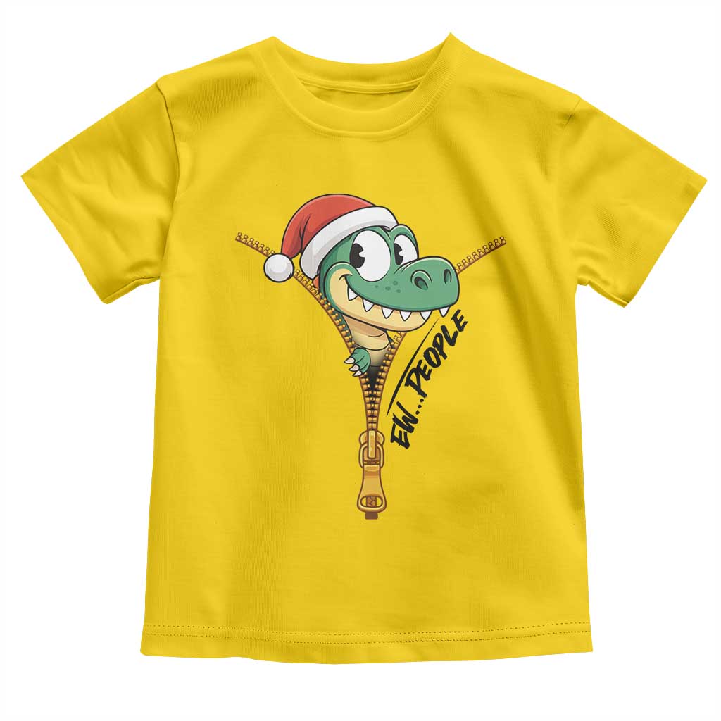 Funny Christmas Dinosaur Toddler T Shirt Ew People Xmas Gift - Wonder Print Shop