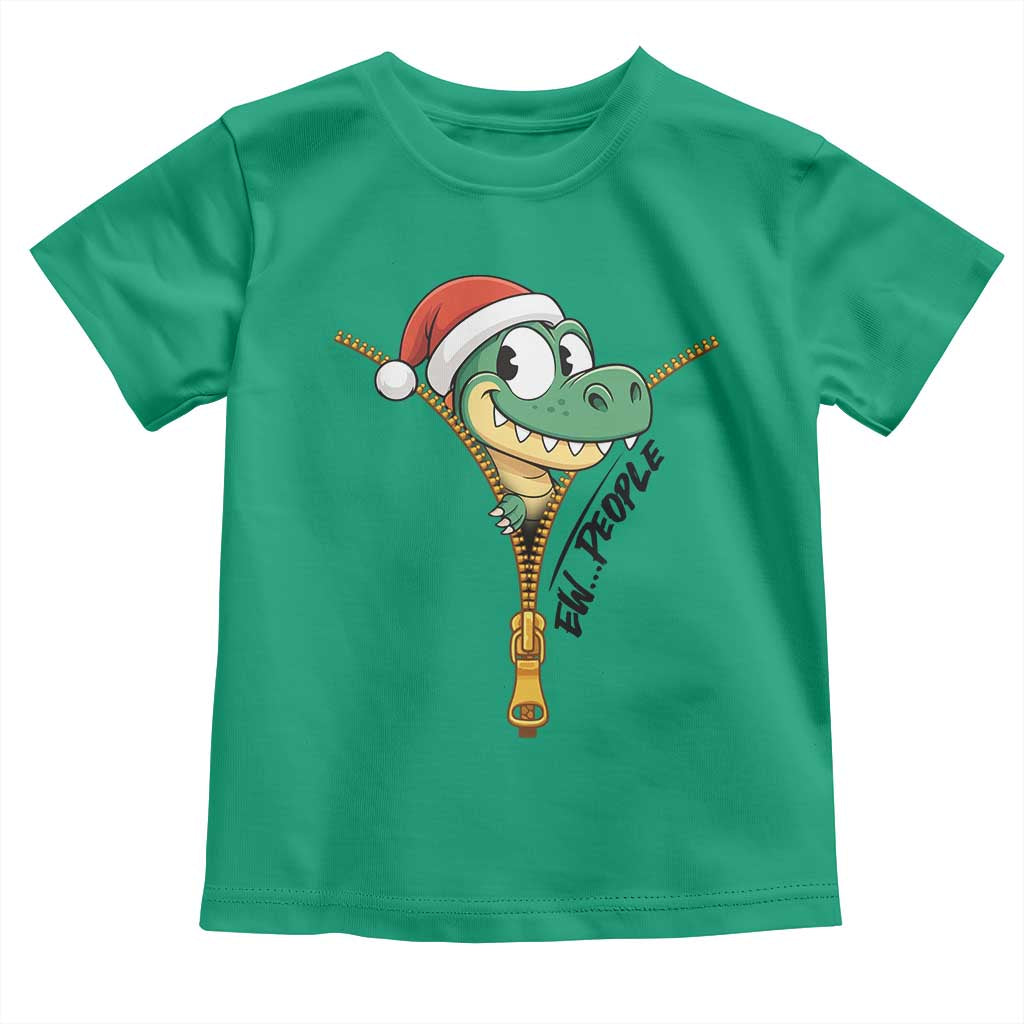 Funny Christmas Dinosaur Toddler T Shirt Ew People Xmas Gift - Wonder Print Shop