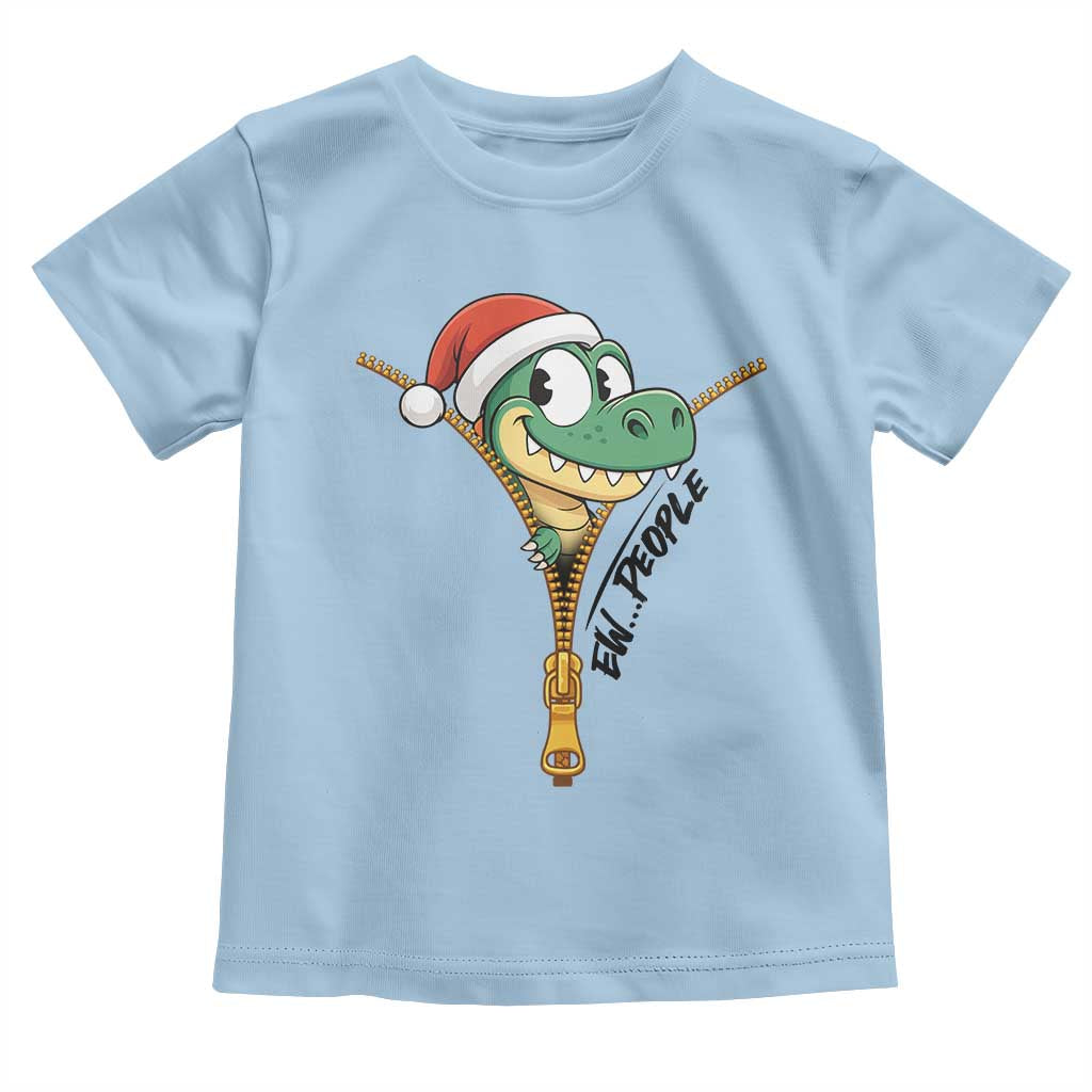 Funny Christmas Dinosaur Toddler T Shirt Ew People Xmas Gift - Wonder Print Shop