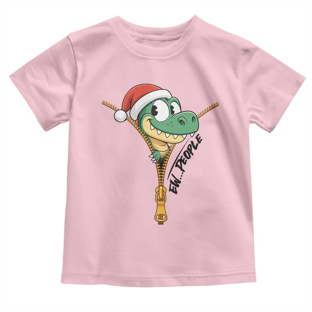 Funny Christmas Dinosaur Toddler T Shirt Ew People Xmas Gift - Wonder Print Shop