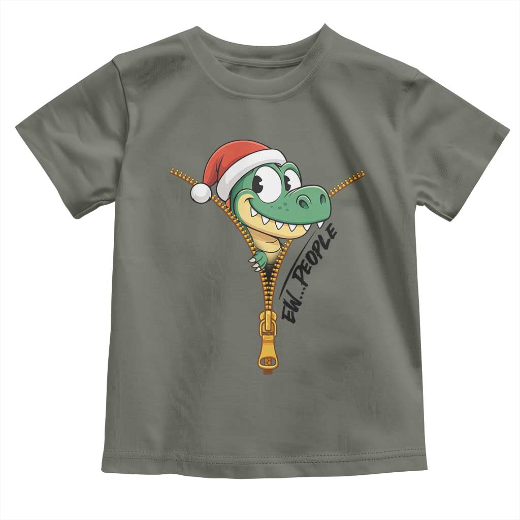 Funny Christmas Dinosaur Toddler T Shirt Ew People Xmas Gift - Wonder Print Shop