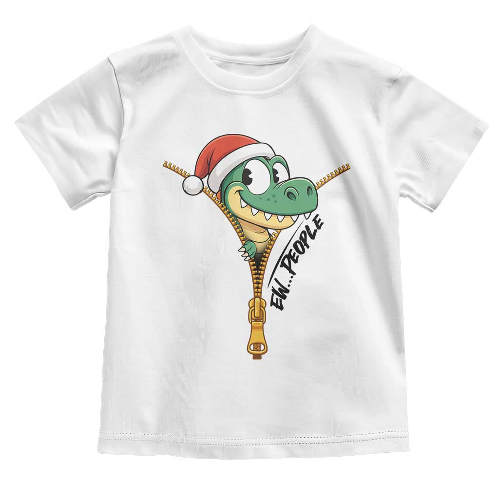 Funny Christmas Dinosaur Toddler T Shirt Ew People Xmas Gift - Wonder Print Shop