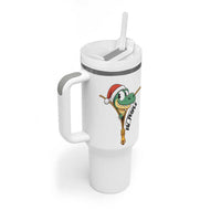Funny Christmas Dinosaur Tumbler With Handle Ew People Xmas Gift