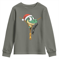 Funny Christmas Dinosaur Youth Sweatshirt Ew People Xmas Gift - Wonder Print Shop