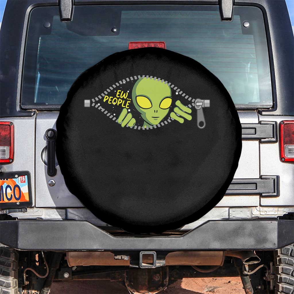 Funny Alien Spare Tire Cover Ew People Hater Quote - Wonder Print Shop
