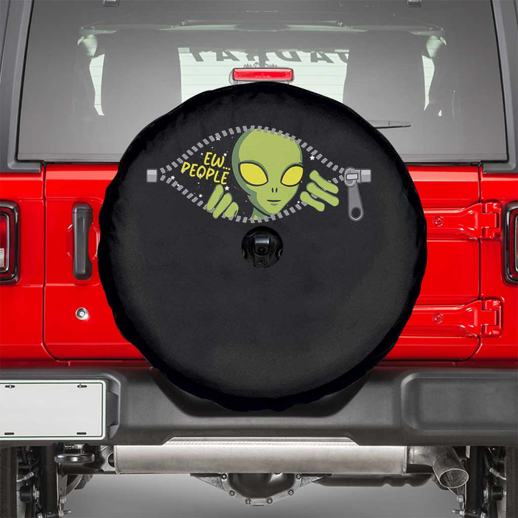 Funny Alien Spare Tire Cover Ew People Hater Quote - Wonder Print Shop