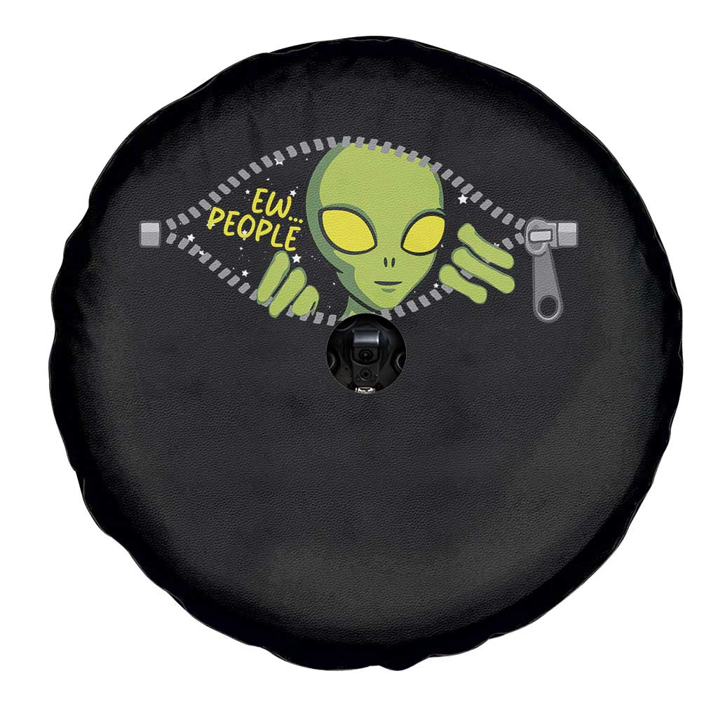Funny Alien Spare Tire Cover Ew People Hater Quote - Wonder Print Shop