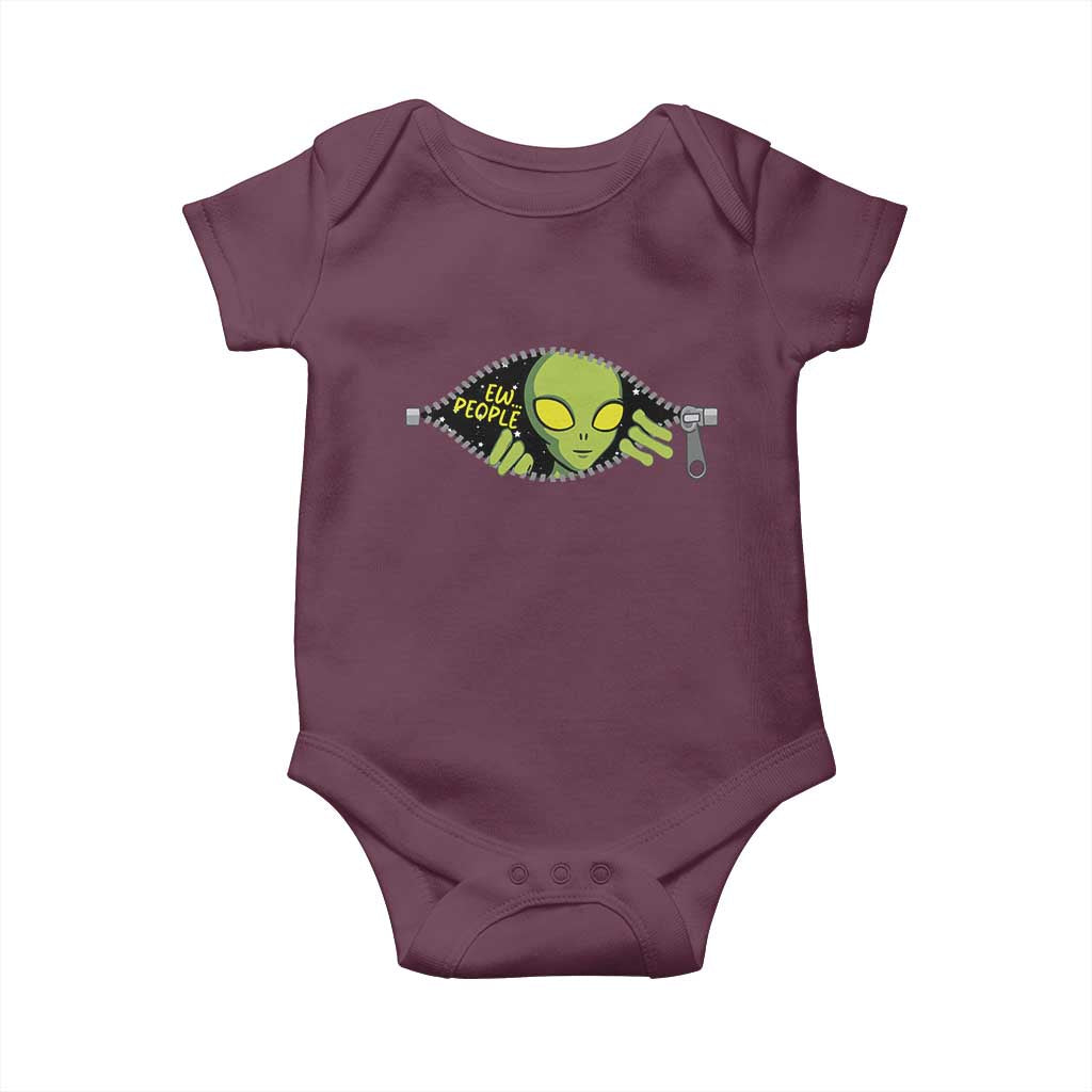 Funny Alien Baby Onesie Ew People Hater Quote - Wonder Print Shop
