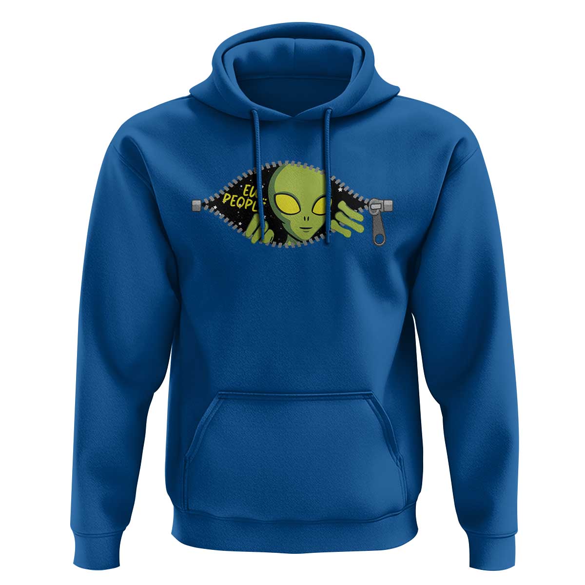 Funny Alien Hoodie Ew People Hater Quote - Wonder Print Shop