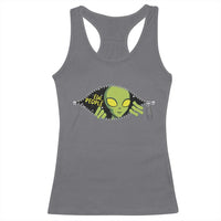Funny Alien Racerback Tank Top Ew People Hater Quote - Wonder Print Shop