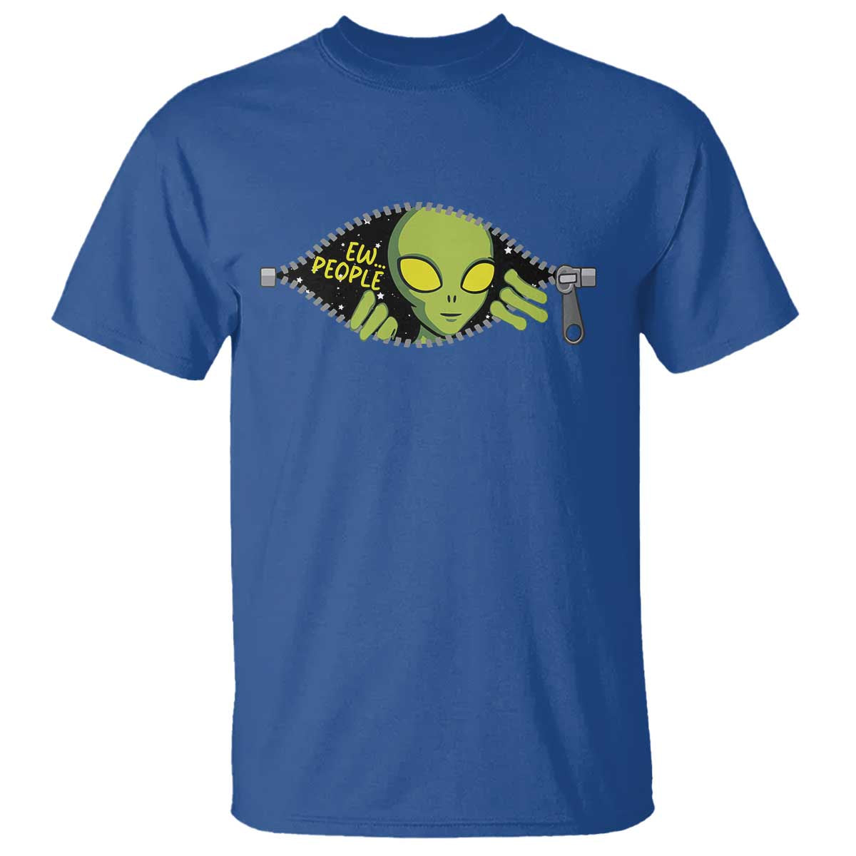 Funny Alien T Shirt Ew People Hater Quote - Wonder Print Shop