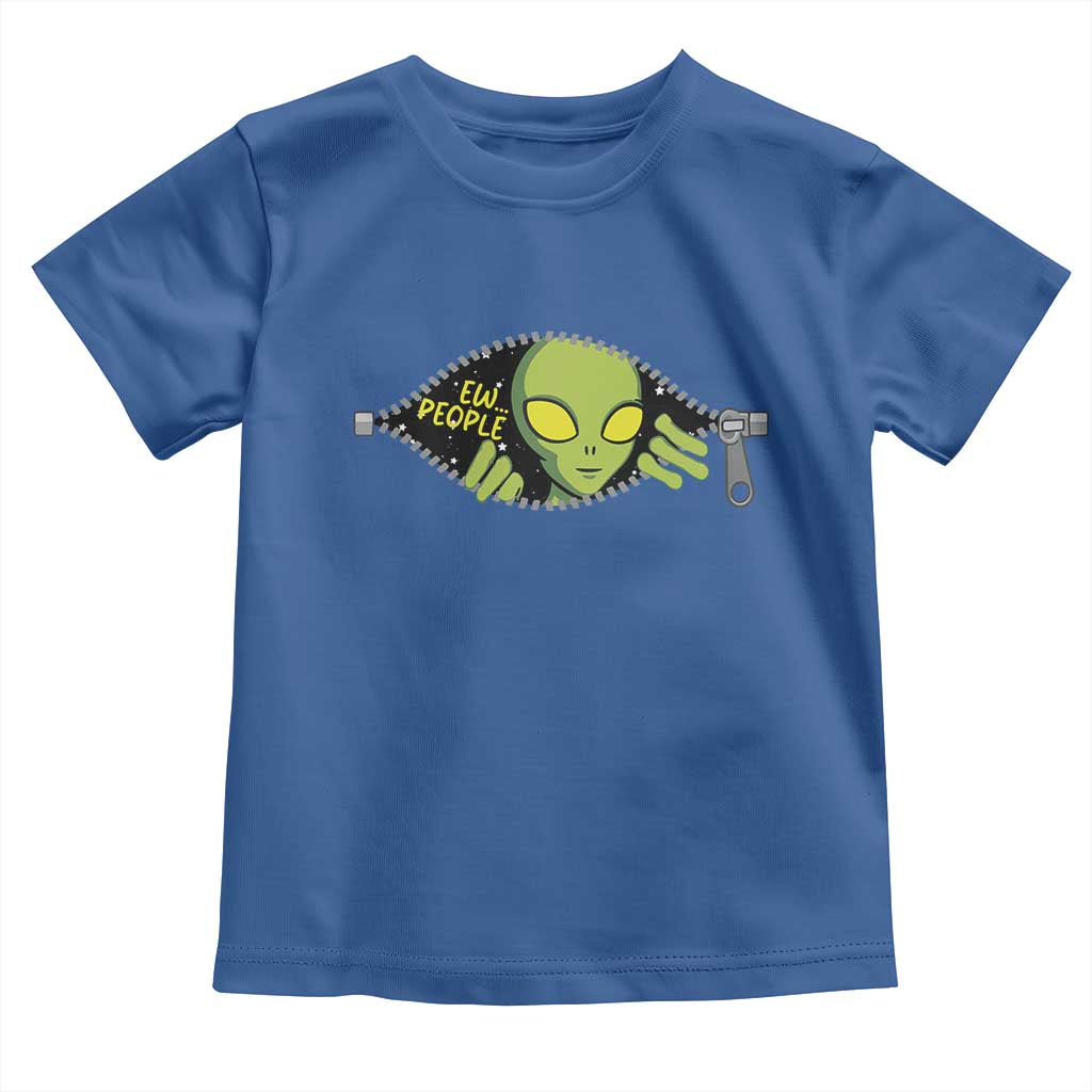 Funny Alien Toddler T Shirt Ew People Hater Quote - Wonder Print Shop