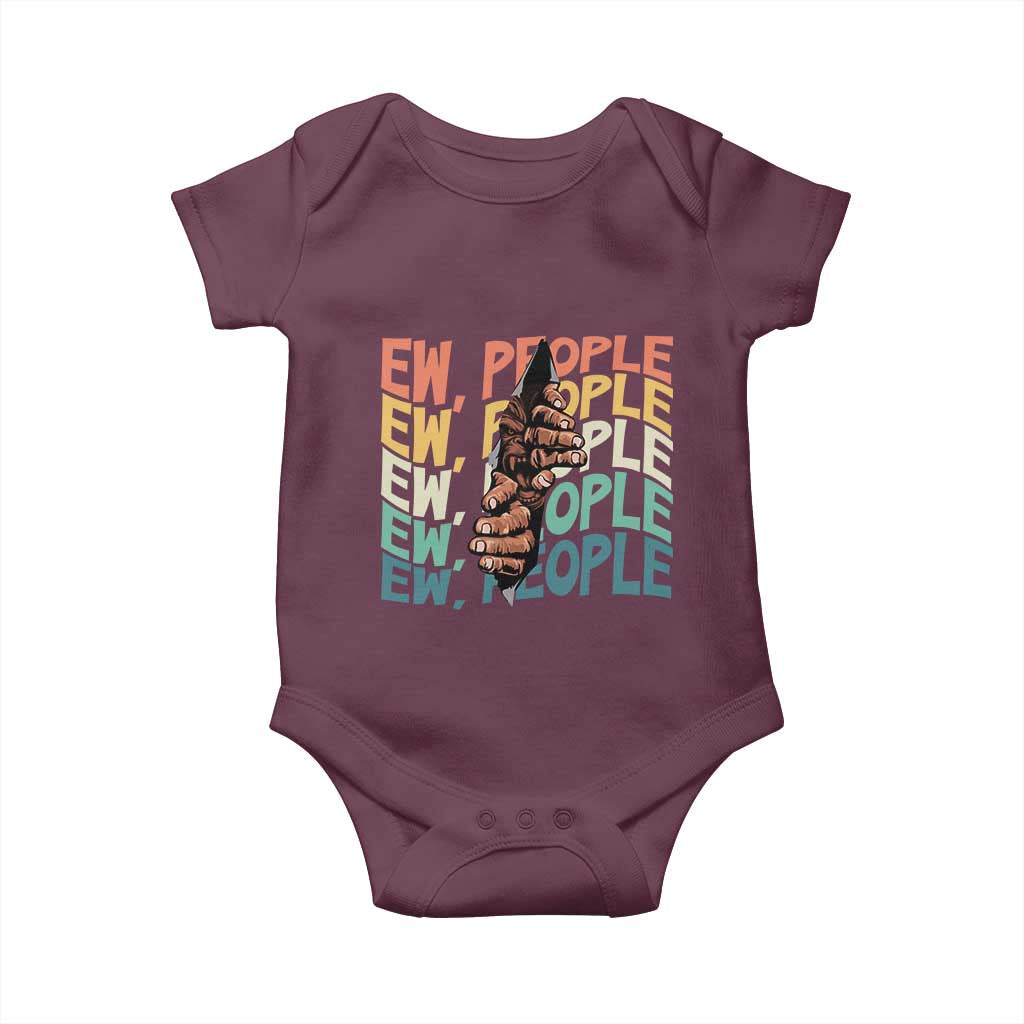 Ew People Hater Baby Onesie Funny Bigfoot Sarcastic Quote - Wonder Print Shop