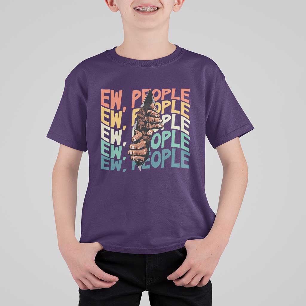 Ew People Hater T Shirt For Kid Funny Bigfoot Sarcastic Quote - Wonder Print Shop