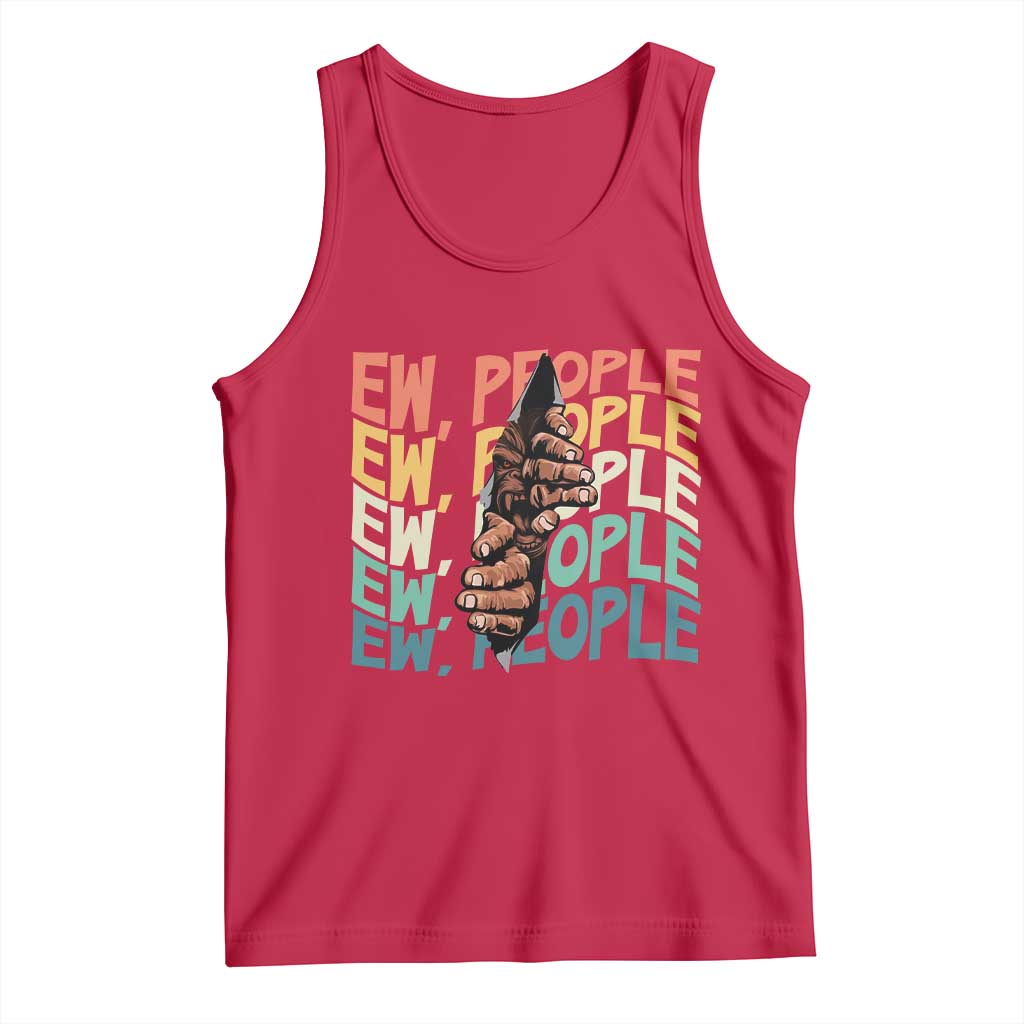 Ew People Hater Tank Top Funny Bigfoot Sarcastic Quote - Wonder Print Shop