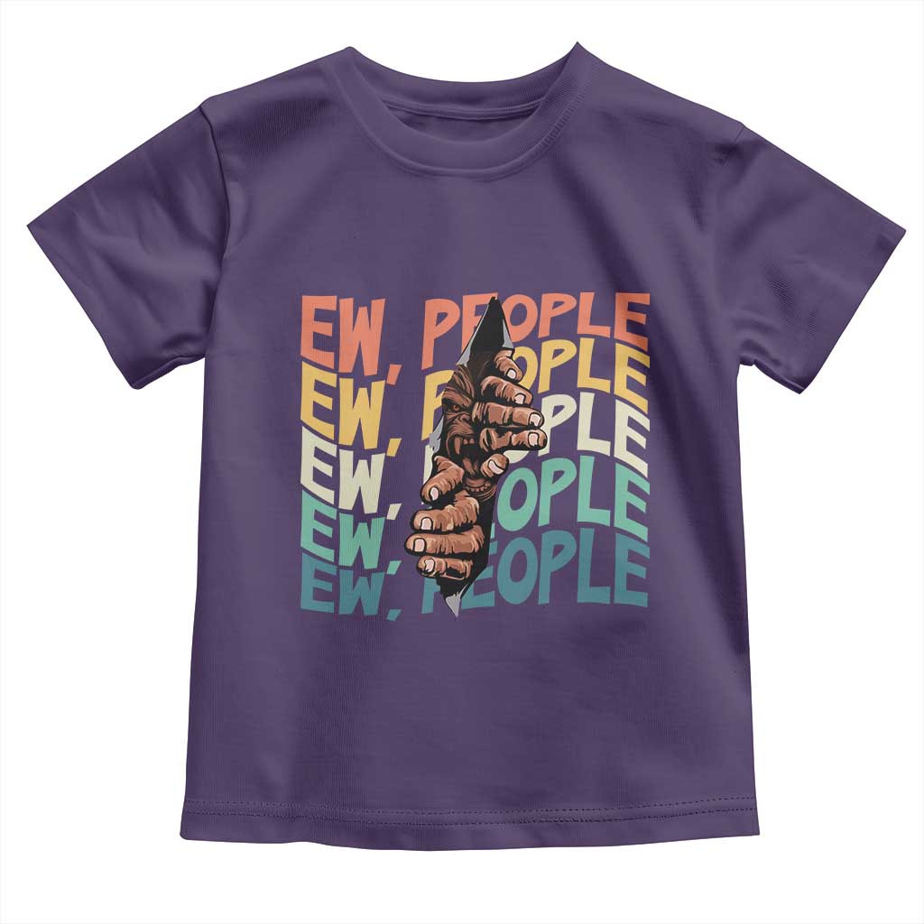 Ew People Hater Toddler T Shirt Funny Bigfoot Sarcastic Quote - Wonder Print Shop