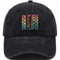 Ew People Hater Washed Cotton Baseball Cap Funny Bigfoot Sarcastic Quote