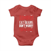Zombies Eat Brains Dont Worry You Are Safe Baby Onesie Funny Zombie Joke