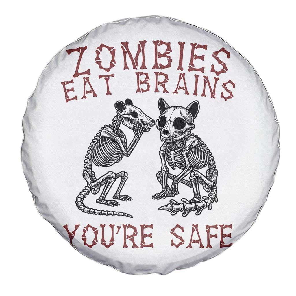 Funny Opossum Raccoon Skeleton Spare Tire Cover Zombies Eat Brains Dont Worry You Are Safe
