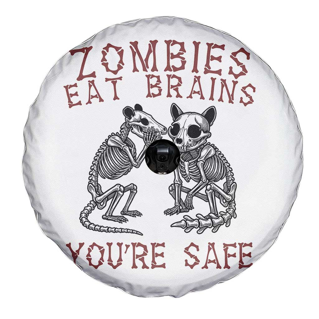 Funny Opossum Raccoon Skeleton Spare Tire Cover Zombies Eat Brains Dont Worry You Are Safe