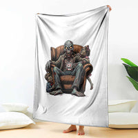 Funny #1 Dad Zombie Horror Throw Blanket Halloween Family Father Gift